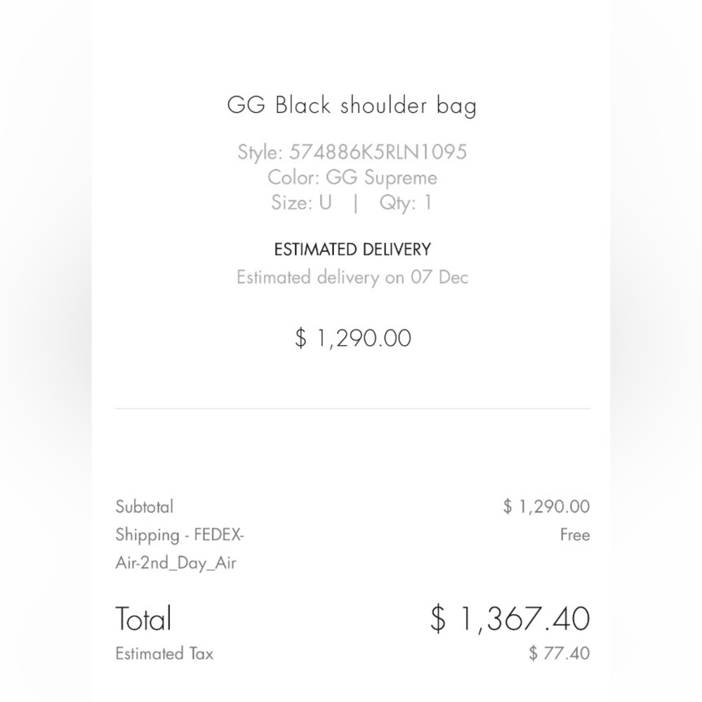 Authentic Gucci Black Bag with Red and Blue Strap - Picture 2 of 8